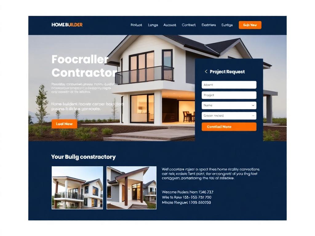 Home Builder website screenshot