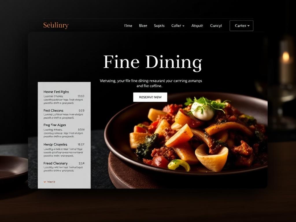 Fine Dining website screenshot